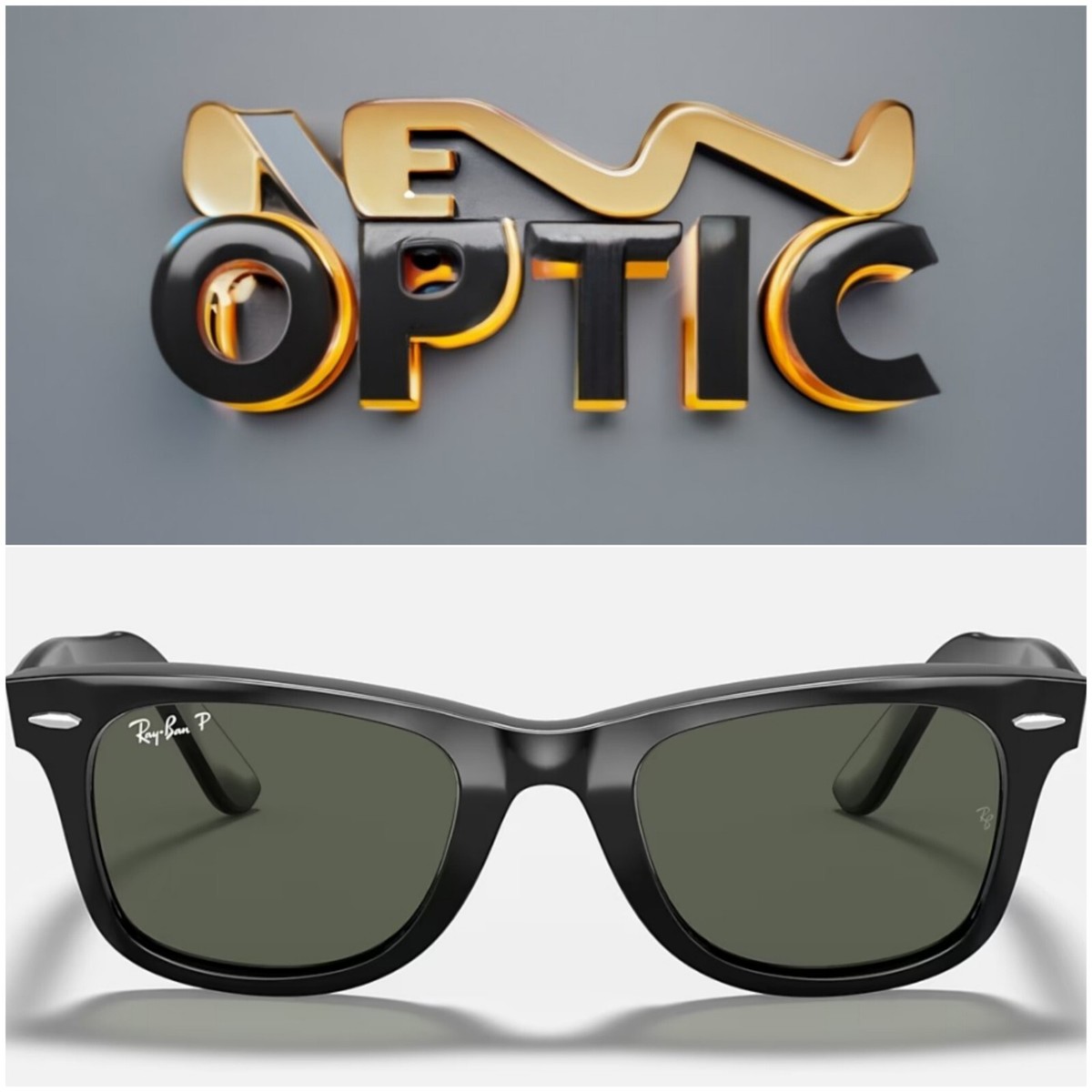 Gafas De Sol RAYBAN RB2140 901/58 Wayfarer Black POLARIZED 50 New