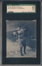 1934-36 BATTER-UP #152 BRUCE CAMPBELL - SGC 20 FR 1.5 (SVSC) *SET BREAK* HIGH #