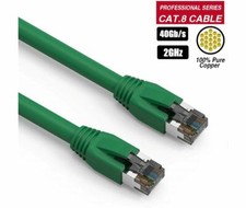 1Ft-50Ft Cat8 Shielded 24awg 40G RJ45 Network LAN Ethernet S/FTP Lot Cable Green