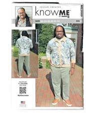 Men's Knit Button Up Top and Pants 34-42 Know Me by Mimi G Sewing Pattern ME2009