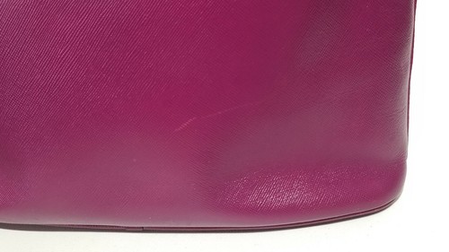 Rare Salvatore Ferragamo Plum Saffiano Leather Tote / Shoulder Bag - Picture 11 of 12