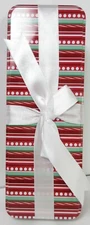Greenbrier International Christmas Gift Tin or Pencil Box with Ribbon 