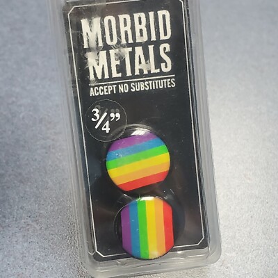 Morbid Metals Acrylic Rainbow Ear Plugs Gauges 3/4''