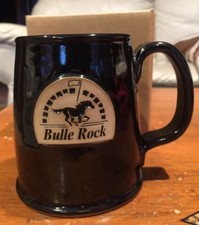 NEW BULLE ROCK ,MD GOLF CLUB HANDCRAFTED CERAMIC COFFEE MUG BLACK EMBOSSED LOGO