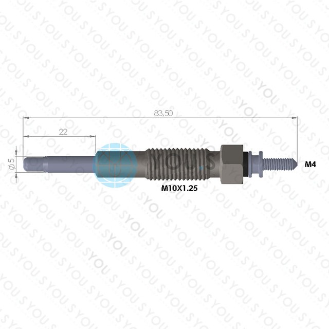 4 Piece You.s Glow Plugs for Kia Besta K2700 Pregio Retona Sportage 2.0