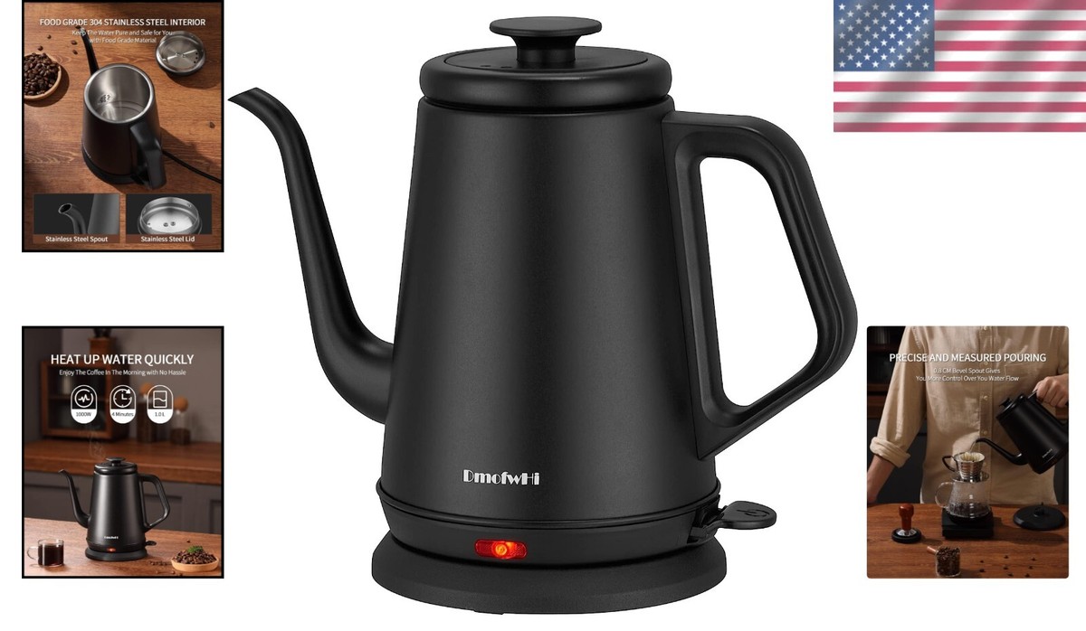 Precision Pouring Electric Gooseneck Kettle Stainless Steel