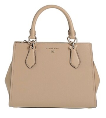Michael Kors MARILYN Medium Satchel Leather Bag, Beige,Camel,NEU mit Etikett 