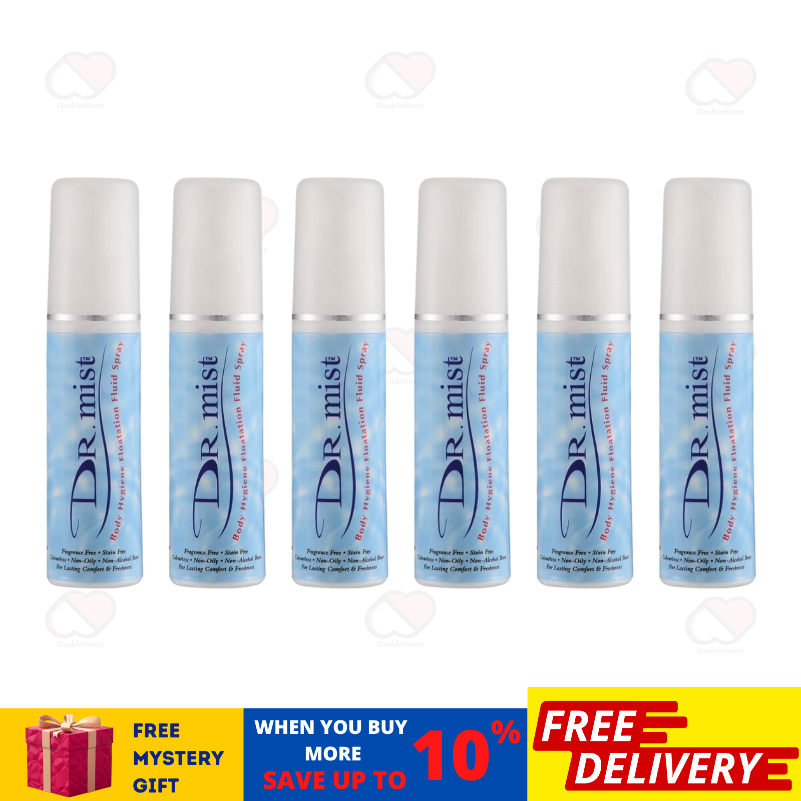 Dr Mist Natural Aluminum Free Deodorant Spray Removes Body Odor 75ml X