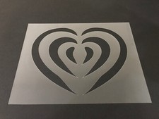 Heart 5 Stencil 10mm or 7mm Thick, Hearts, Love, Valentines Day, Roses