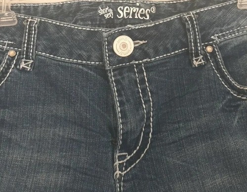 Series 31 Fashion Jeans Sz 13 Blue Distressed Embroidered back pockets - Picture 6 of 8