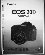 Canon EOS 20D Digital Camera User Instruction Guide Manual