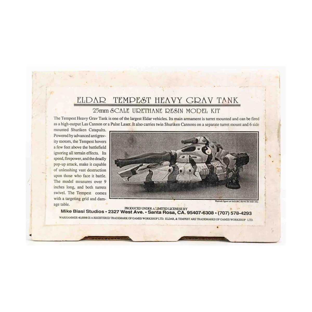 Armorcast 40k Model Kit Eldar - Tempest Heavy Grav Tank VG+/NM | eBay