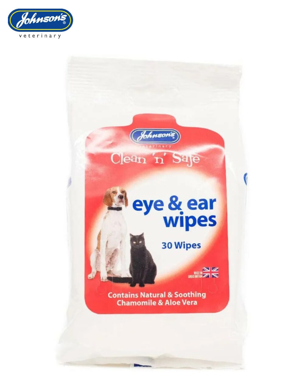 Johnson's Veterinary Clean N Safe Pet Eye & Ear Wipes - Image 3