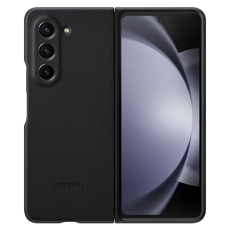 Samsung Eco Leather Case (Samsung Galaxy Z Fold5), Smartphone Hülle, Schwarz - Image 2