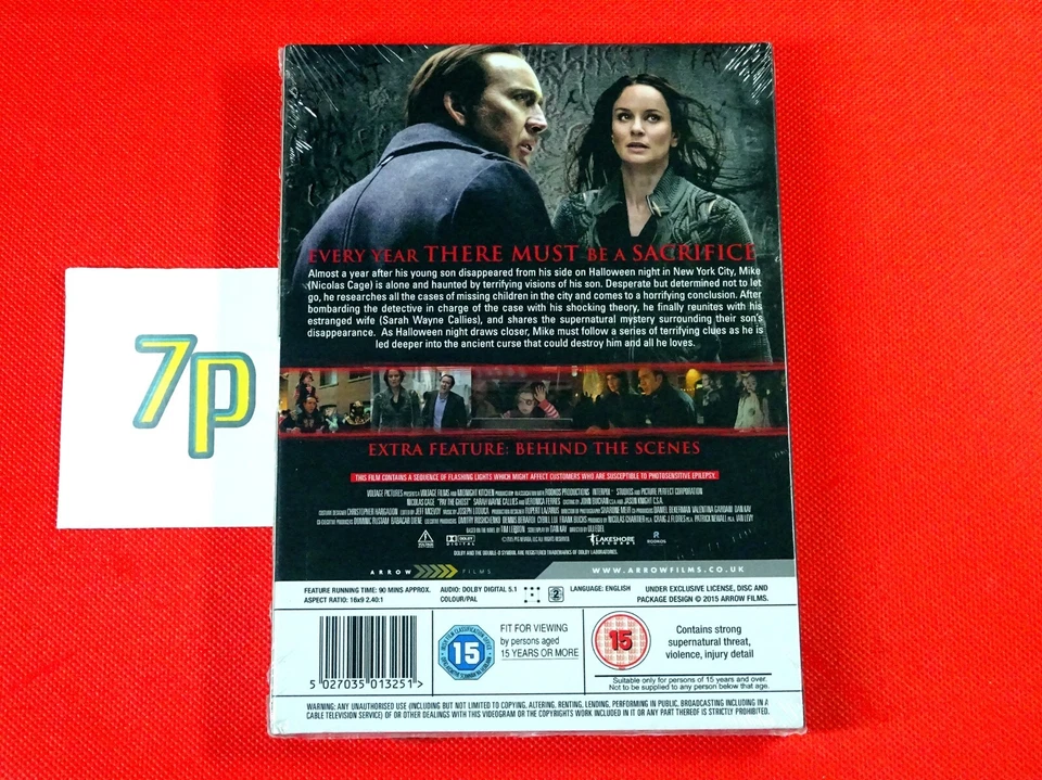 Pay The Ghost DVD *NEW* UK R2 Limited Edition SLIPCOVER Arrow Video Nicolas Cage - Image 2 of 4