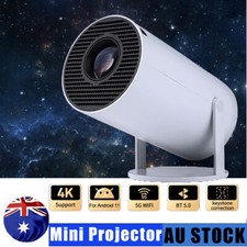 Mini Portable LED Projector For Android 11 5G Wifi Bluetooth Home Theater HDMI