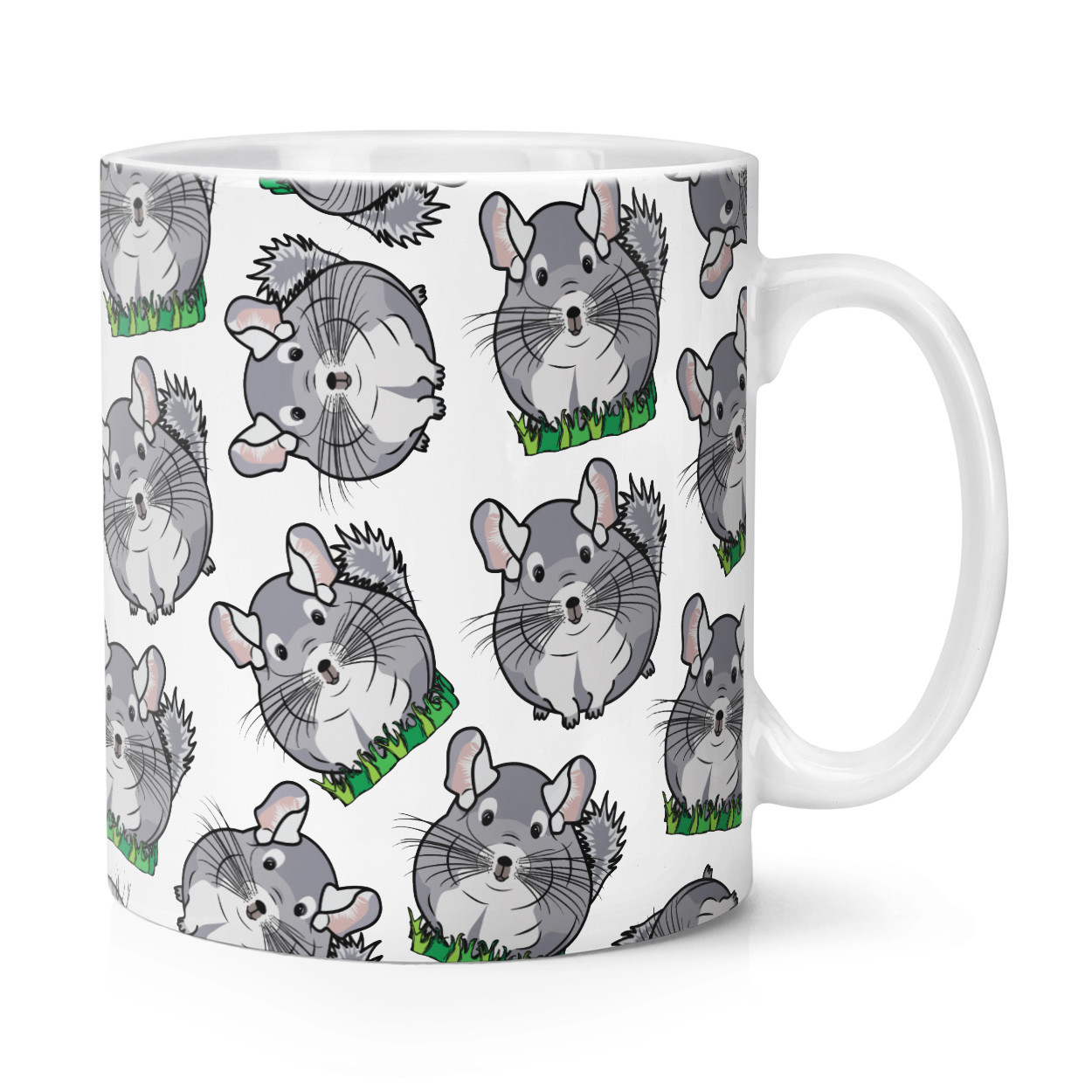 Chinchilla Pattern 10oz Mug Cup - Animal Pet Funny Cute