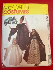 McCall's 8937, Child, Girls, Misses Costumes, Med 34-36, uncut
