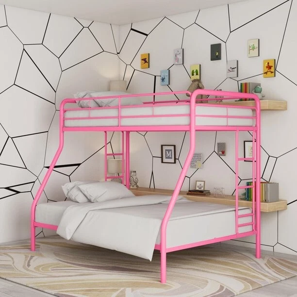 Lindo beliche DHP Dusty Twin sobre metal completo com escada integrada - Imagem 2 de 4