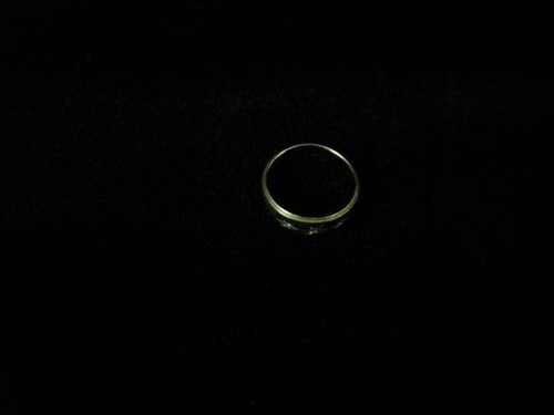 Mens 14K Wedding Band Yellow White Gold 3 Diamonds Size 9.5 - Picture 7 of 9