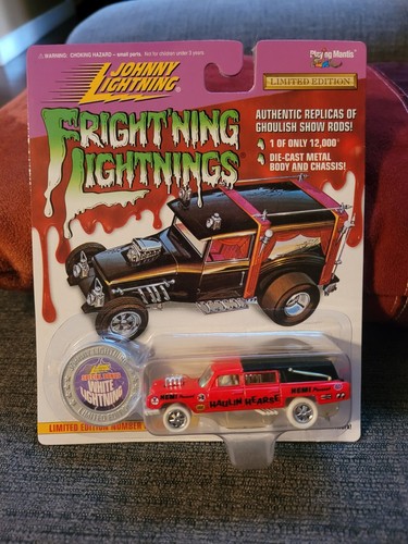 Johnny lightning "Frightnin Lightning" Haulin Hearse White Lightning