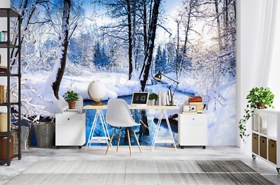 3D Winterschnee C5962 Tapete Wandbild Fototapete Abnehmbarer Amy