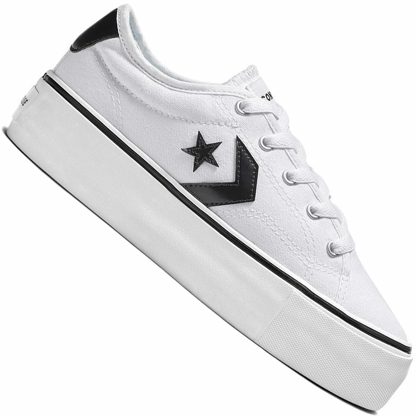 Sneaker da donna plateau Converse Star Replay Platform basse top scarpe plateau bianche