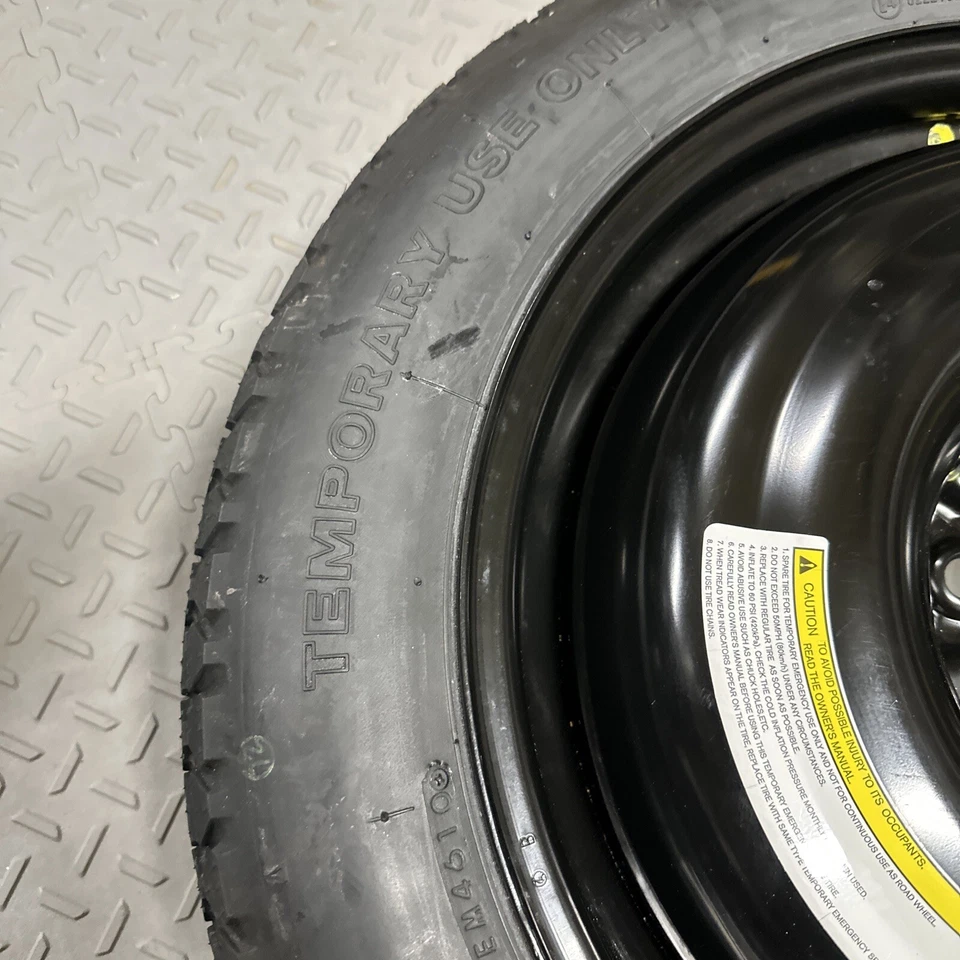 2009 - 11 2013  INFINITI G37 SPARE TIRE WHEEL DONUT 145/80/17 17" RIM Light Used - Image 4 of 4