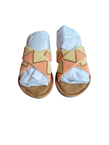 New Roan BED l STU 9 Quality Bahama Bead Slide Sandal Women - Picture 2 of 15