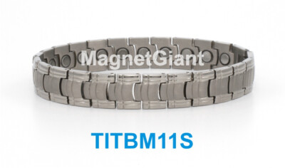 Magnet Giant Super Wide High Power Magnetic Titanium Bracelet For Men – 5000 Gauss, Silver