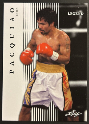 MANNY PACQUIAO 2024 LEAF LEGEND" "SPECIAL RELEASE" #L-06 BOXING CARD