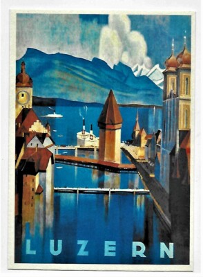  Reklame Werbekarte > Luzern   / Schweiz   9,7 x 13,7 cm 