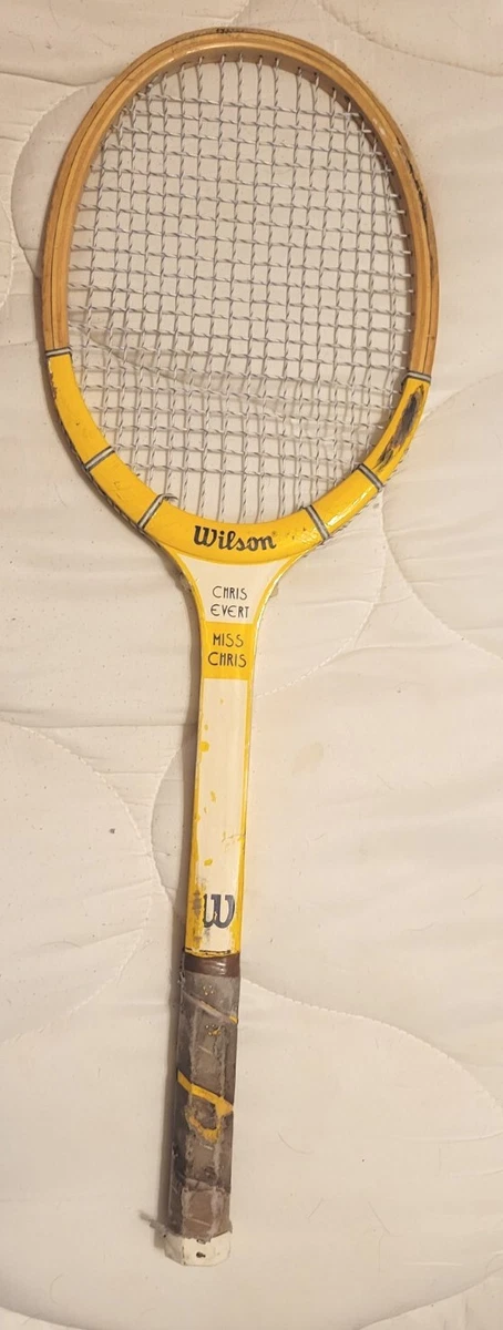 Raquette De Tennis Vintage Wilson Chris Evert Pro - Bois Avec Housse, état Comme Neuf
