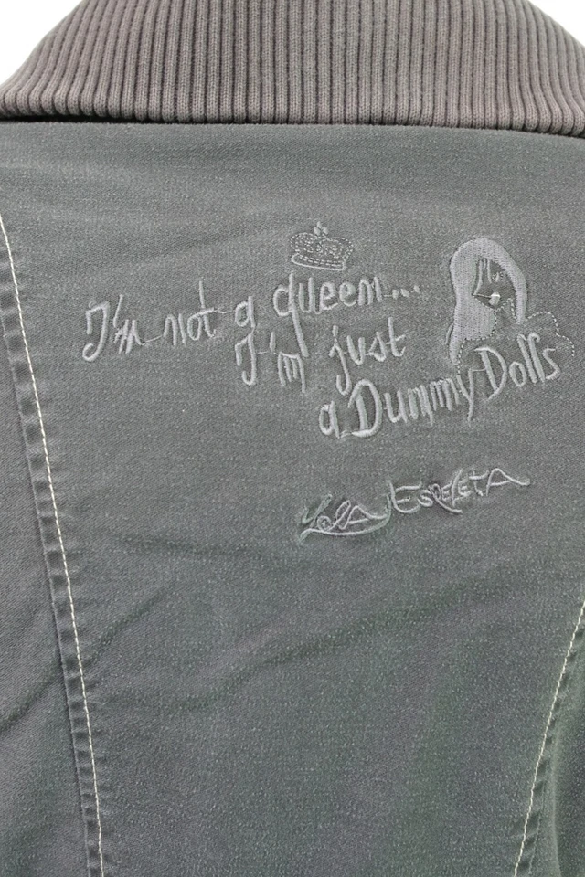 Blouson veste fantaisie gris stoné femme LOLA ESPELETA 2 en 1 " I'm not a queen" - Photo 4/4