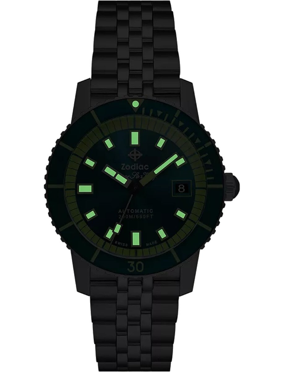 NEW ZODIAC SUPER SEA WOLF COMPRESSION DIVER 40MM AUTOMATIC STP 1