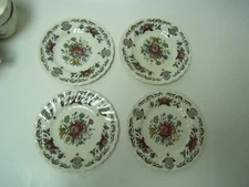  Lot of 4 Myott Bouquet Dessert Plates Staffordshire, England 6"  VGC 