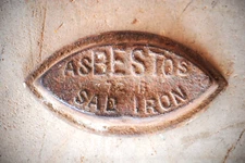 vintage antique asbestos sad iron collectable door stop etc.