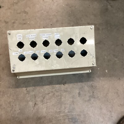 Hoffman E12PBA Steel Control Panel Pushbutton Enclosure
