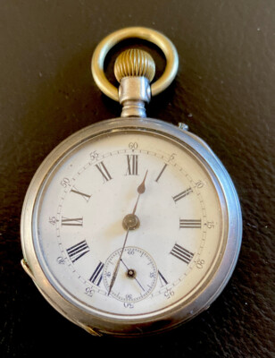 Montre Gousset Ancienne En Argent Véritable - Antiquité - Pour Homme