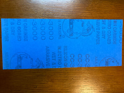 3000 Grit Sandpaper Wet or Dry Sheets, 9'' x 3.6'' Single or Bulk. Ship from US