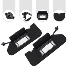 Driver& Passenger Side Sun Visor Fit 2005-2013 Chevrolet C6 Corvette W/LED Light