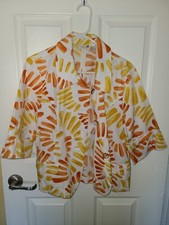 Chico's "Yellow/Orange Brushstrokes" Blazer - SZ. 2