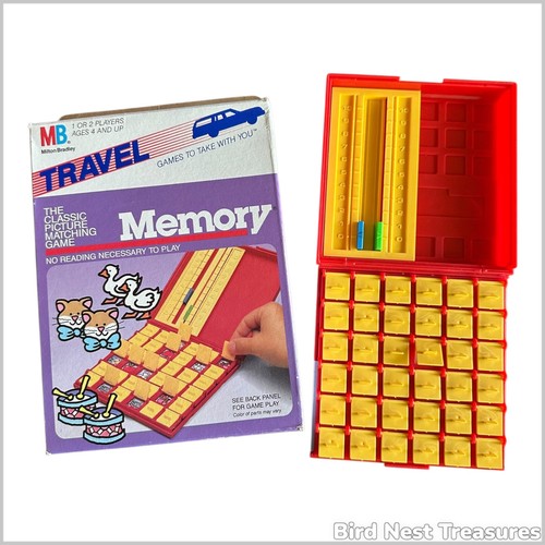 1988 Milton Bradley MEMORY Travel Game #4941 for 1-2 Players, 100% Complete—EUC - Picture 2 of 13