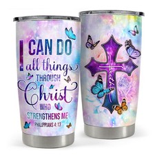 Christian Tumbler 20oz Stainless Steel Insulated Travel Mug Cup for Women Gir...