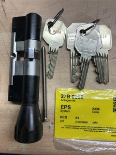 Schließzylinder mit Knauf 40/45 u Schlüsselkarte Knaufzylinder Sicherheitskarte