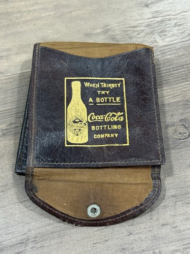 Coca Cola Bottling Company Rare 1900-1910 Straight Side Bottle Leather Wallet