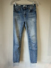 VIGOSS MARLEY Skinny Jeans Womens Stretch Light Wash Denim Distressed Size 27