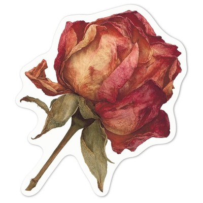 Aufkleber Sticker ''Getrocknete Rose'' (DW058730)