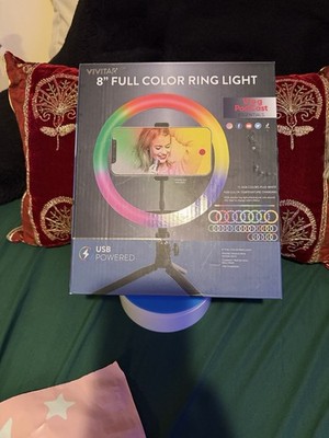 Vivitar 8-inch LED Ring Light with Tripod Stand and Cell Phone Holder