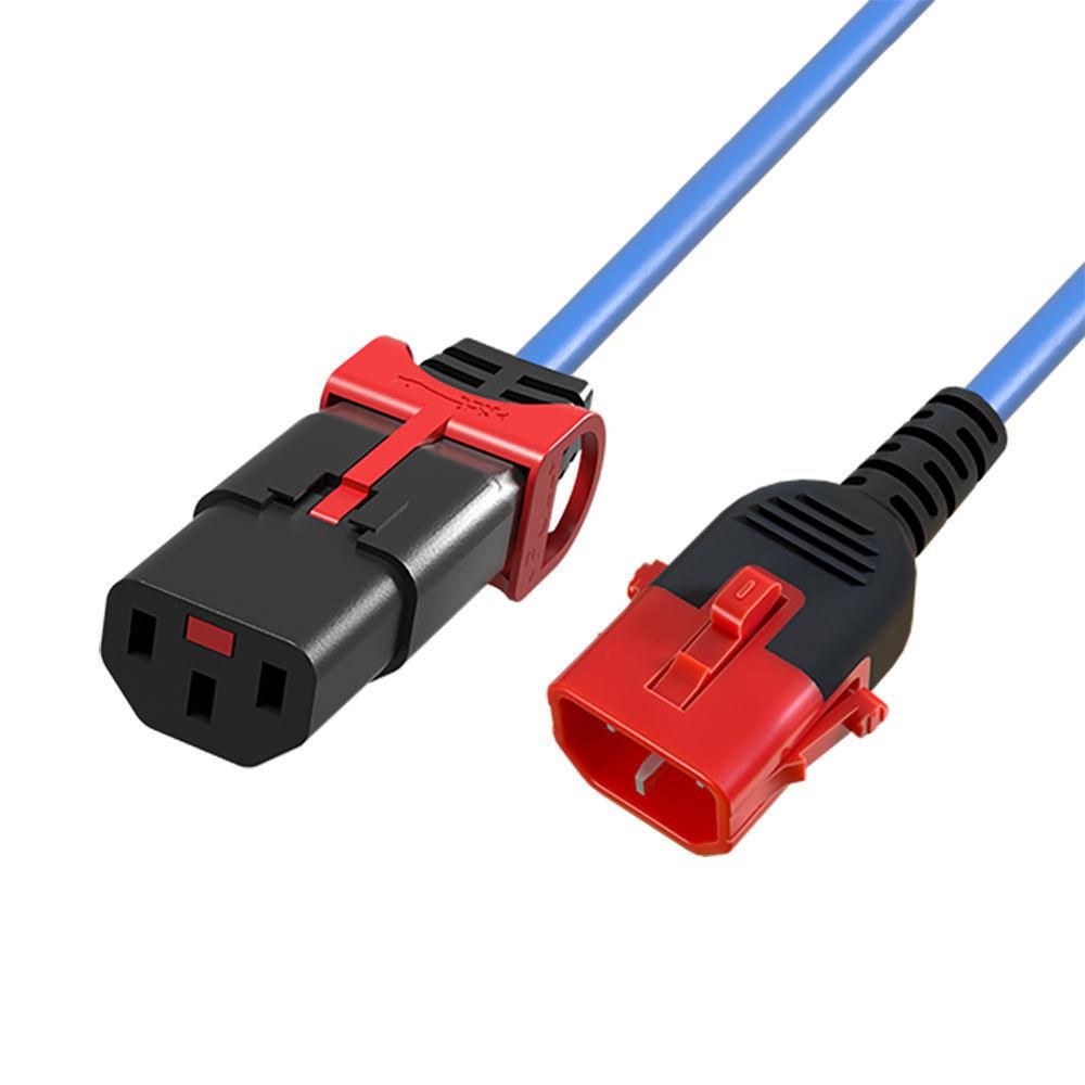 MicroConnect MC-DUALC13C14S-1.5B Powercord C13 IEC Lock+ - C14